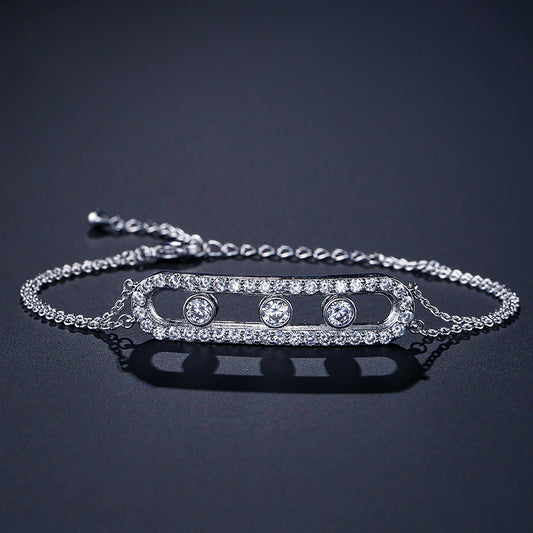 Ladies Bracelet With Micro-Inlaid Zircon