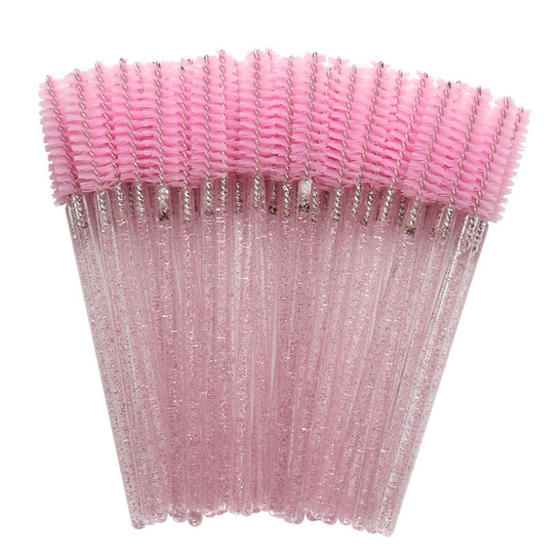 Disposable crystal rod eyelash brush