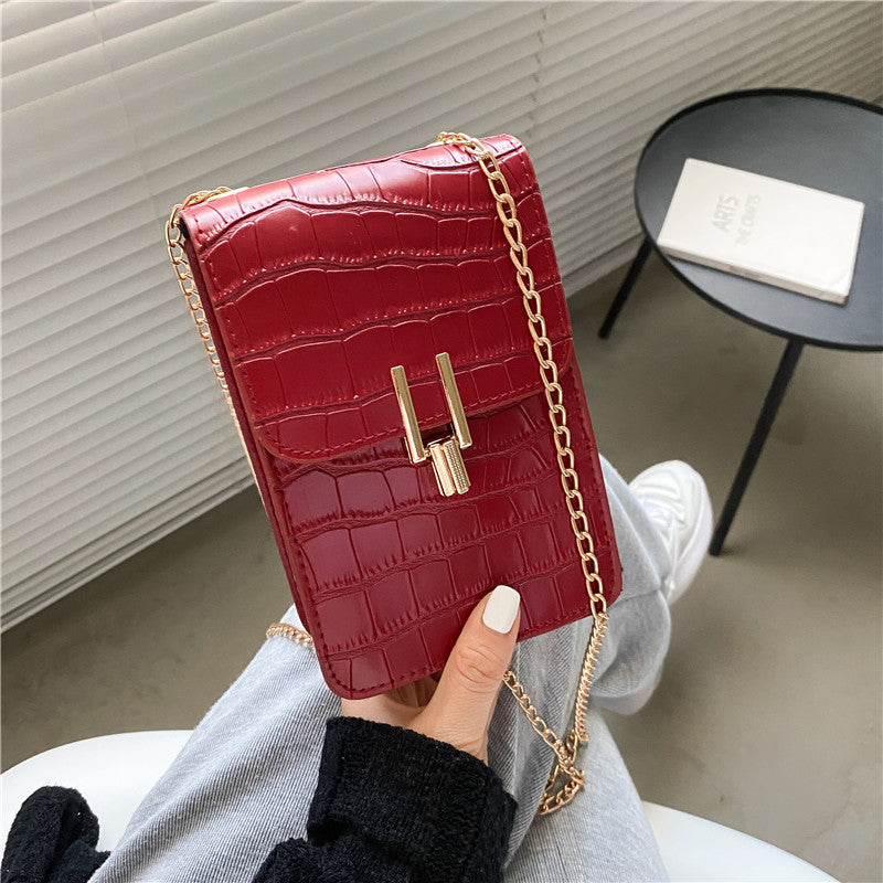 Pattern Fashion Women's Bag High-quality Texture Shoulder Bag Mobile Phone Bag PU Buckle Crossbody Bags For Women