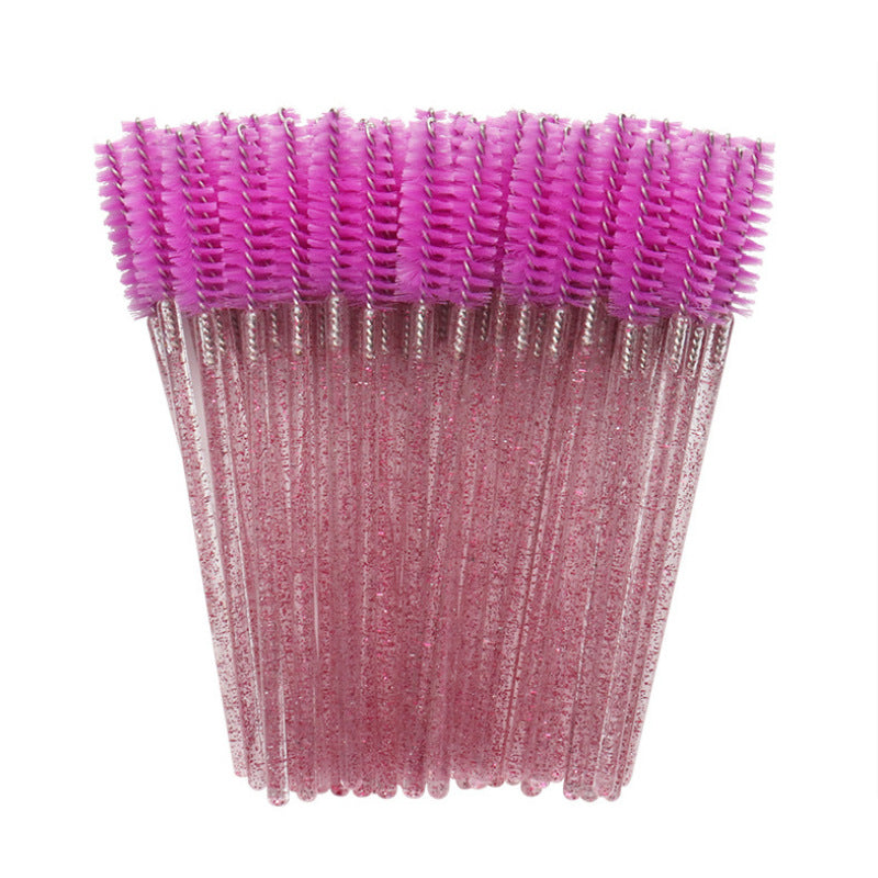 Disposable crystal rod eyelash brush