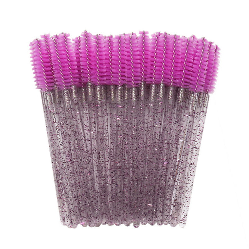 Disposable crystal rod eyelash brush