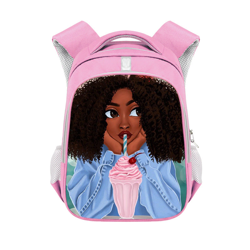 African girl backpack