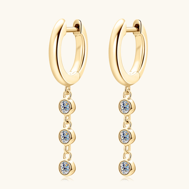 Women's Fashion Tassel Moissanite Earrings