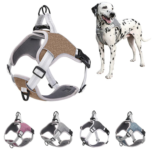 No Pull Pet Dog Harness Soft Lining Reflective Medium Large Dogs Harness Vest Breathable Walking Training Chest Strap Pet Supply