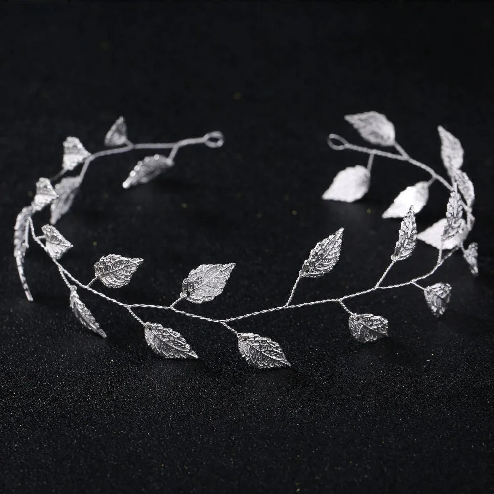 KMVEXO Hair Accessories 2023 Wedding Bridal Headband Leaves Hairband Women Head Ornament Ladies Hairs Jewelry