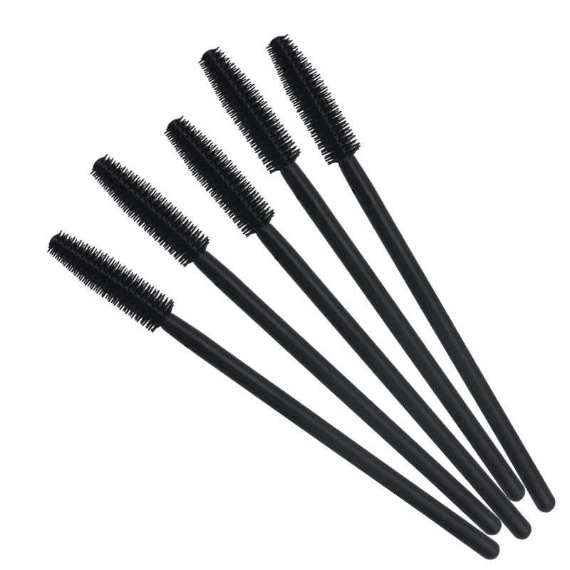 HOT 50 pcs Disposable Silicone Eyelashes Brushes Mascara Stick Applicator Eye Lash Makeup Brush Eyelash Extension Makeup Tools