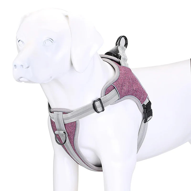 No Pull Pet Dog Harness Soft Lining Reflective Medium Large Dogs Harness Vest Breathable Walking Training Chest Strap Pet Supply