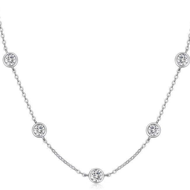 Sterling Silver S925 Moissanite Starry Necklace