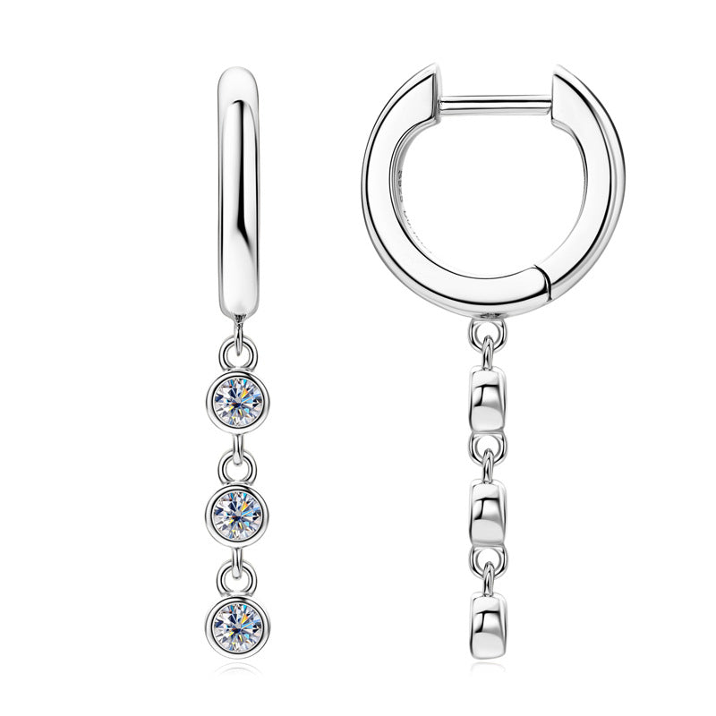 Women's Fashion Tassel Moissanite Earrings